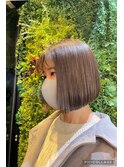 ［金子涼］透明感ベージュミニボブ