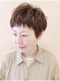 【morio鶴瀬】20代30代40代ベリーショートパープルカラー