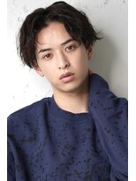 ロミーオム 本厚木(ROMMY. Homme)&nbsp;【メンズパーマ】センターパート マッシュ スパイラルパーマ