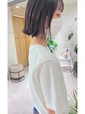 20代～30代大人ナチュラル外ハネボブ前髪似合わせカット［仙台］
