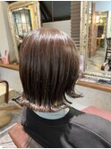 #ロングヘア #グレージュカラー #ボブウルフ#ココアベージュ