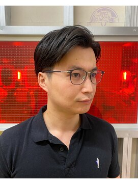 メリケンバーバーショップ トーキョー(MERICAN BARBERSHOP TYO) MEN'SHAIR束感ショート波巻きマッシュパーマハイライト67