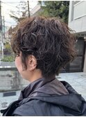 ショート/ショートパーマ/パーマ/大きめカールパーマ