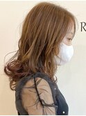 セミロング×ピンクグラデーション×巻き髪【Rotohair】