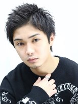 クロト 福岡本店(KUROT)&nbsp;ツーブロック刈り上げビジネス短髪束感黒髪アップバング