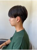 MEN'SHAIRアッシュブラックマッシュショートダークアッシュ