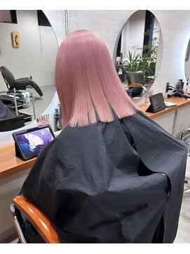 リンクバイビセ 髪質改善(link by vise) #ピンクカラー#ミディアム#ピンクベージュ#ブリーチカラー