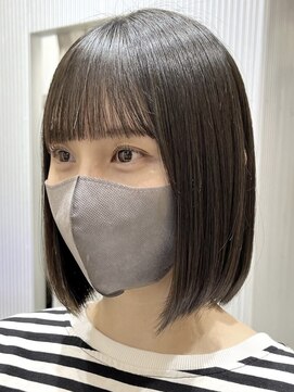 ラフ 新宿(Laff) 前下がりボブ 切りっぱなしボブ ショートボブ 縮毛矯正 髪質改善