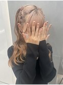 【新宿駅/新宿三丁目/ヘアセット/ハーフツイン】