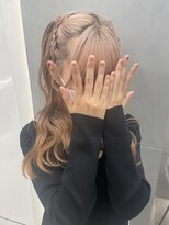 【新宿駅/新宿三丁目/ヘアセット/ハーフツイン】