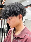波巻きスパイラル×前下がりマッシュ