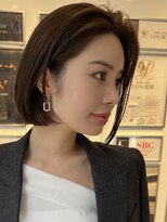 アミー 駒澤(Ammy komazawa)&nbsp;#切りっぱなしボブ #前下りボブ #透明感カラー #白髪染め