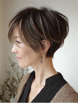 ハーツ(Heart's) ショート×白髪ぼかしハイライト