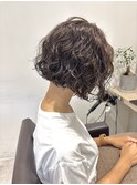 【RYOHEI】ボブパーマ_スパイラルニュアンスコテ巻き風