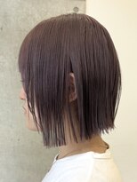 サンクプロジェクト(cinq PROJECT) ハイトーン切りっぱなしショートボブミルクティーピンクベージュ