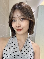 オニキス 原宿(ONYX)&nbsp;h28 くびれボブレイヤーボブ透明感カラーオリーブベージュ