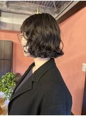 黒髪パーマボブパーマボブレイヤー