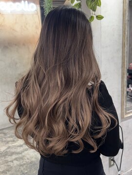 アポロ 横浜駅店(apollo) ミルクティブラウンバレイヤージュ/大人の高級感/横山