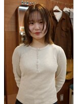 チャプター 問屋町(chapter)&nbsp;顔まわりレイヤーカットウルフボブ髪質改善ミルクティーブラウン