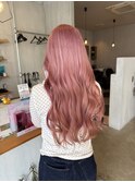 ペールピンクブリーチカラー髪質改善