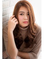 エルデ ナインズ ヘアー スタンド 川口店(elde 9's HAIR STAND)&nbsp;フィッシュボーン&エフォートレスのワイドバングハニーヘア 川口