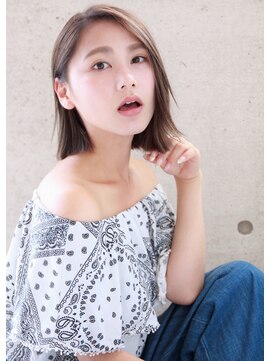 ヘアーアンドメイク シーク 吉祥寺(HAIR&MAKE SeeK) 『ぱっつん外ハネ』×『グレージュ』ボブ