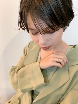 グッデイ ヘアー(GOOD DAY HAIR) ミニボブ 毛先パーマ　黒髪 　アッシュ　フレンチボブ 　下北沢