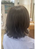 ☆外ハネふんわりボブ*透け感カーキアッシュ☆