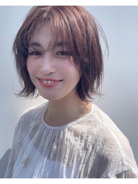 ホワイトレーベルグラ(White Label gra) ナチュラルボブ×抜け感パープル