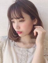 インナーグレージュ/マチルダボブ/前髪/ピンクベージュ/錦糸町