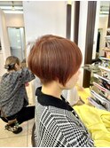 スカーレット#オレンジ#ショートカット#前下がり#津田沼#奏の杜