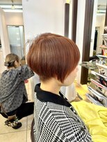 ヘアアーク(HAIR arc) スカーレット#オレンジ#ショートカット#前下がり#津田沼#奏の杜