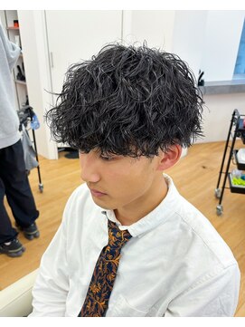 ビカム 名駅(become) ツイストスパイラルパーマ×刈り上げメンズマッシュ、名古屋、栄