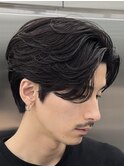 センターパートカルマヘアニュアンスパーマ韓国シャドウパーマ