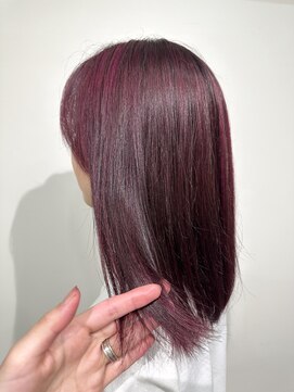 ブレス 東戸塚(bless hair & spa) ピンクハイライトカラー
