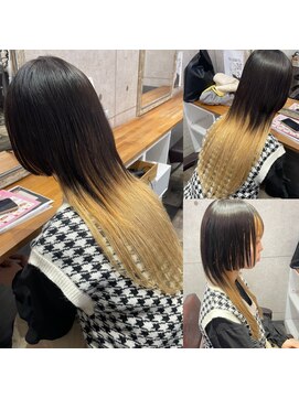 ルフレ 新宿歌舞伎町店(Reflet) エクステでロングウルフ/プルエクステ/ハイトーン