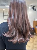 艶カラー・ピンクベージュ・ロングレイヤー