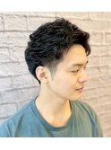 ツーブロックショートアップバングビジネスヘア【新宿/理容室】