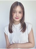 小顔レイヤー大人カジュアル*レイヤーボブ*30代40代50代*丸顔