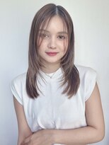 小顔レイヤー大人カジュアル*レイヤーボブ*30代40代50代*丸顔