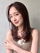 リヤン 表参道(lyann)&nbsp;セミディデジタルパーマ大人可愛いくびれヘアサイドバング