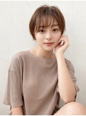 20代30代40代秋のココアブラウン丸みショート