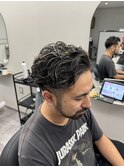 MEN’S HAIR/ブルーブラック/フェザーパーマ/木更津