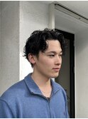 【JILI】センターパート ルーズウェーブ　メンズ　◎上辻