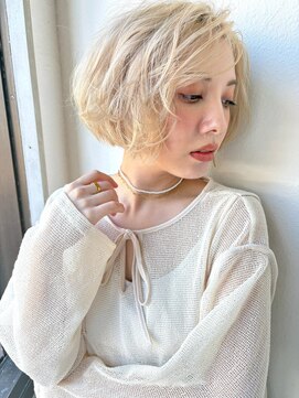 カバーヘア ブリス 戸田公園西口店(COVER HAIR bliss) ニュアンスパーマ/ハイトーンベージュ/デジパ/ショートp戸田公園