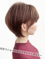 サラジュ 仁川店(SARAJU) 【ショート得意】似合うショート×ハイライト×ボルドーカラー