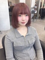 ジエクト カナウ(The Ect canow) ピンクベージュ/全頭ブリーチ/ピンクカラー/姫カット