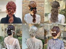 ミモザワークス ヘアアレンジ/ブリーチ/ミルクティー/ショートボブ/レイヤーカットの雰囲気(ヘアセットも得意です♪)