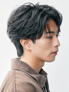 フィフスパーク(fifth PARK) 渋谷メンズパーマルーズパーマシャドウパーマセンターパート緩め