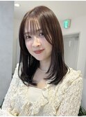結べるミディアムレイヤー/顔まわりカット/縮毛矯正/池袋